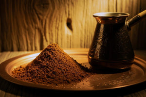 Extra-fine coffee grind for Turkish coffee