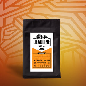 A bag of Deadline Coffee's In It For The Long Haul single-origin coffee