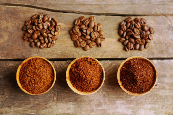 3 coffee grind types from Deadline Coffee