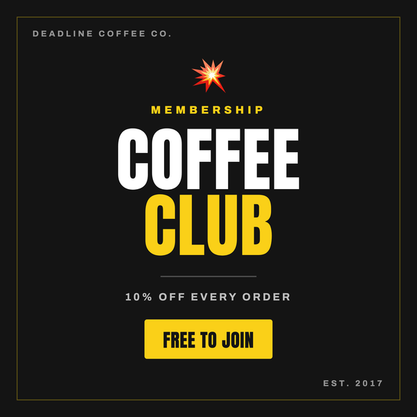 Deadline Coffee Club Membership card